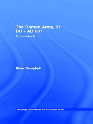 cover image of The Roman Army, 31 BC--AD 337